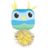 Играчка за котки Zolux LOVELY OWL, сова с шарен помпон